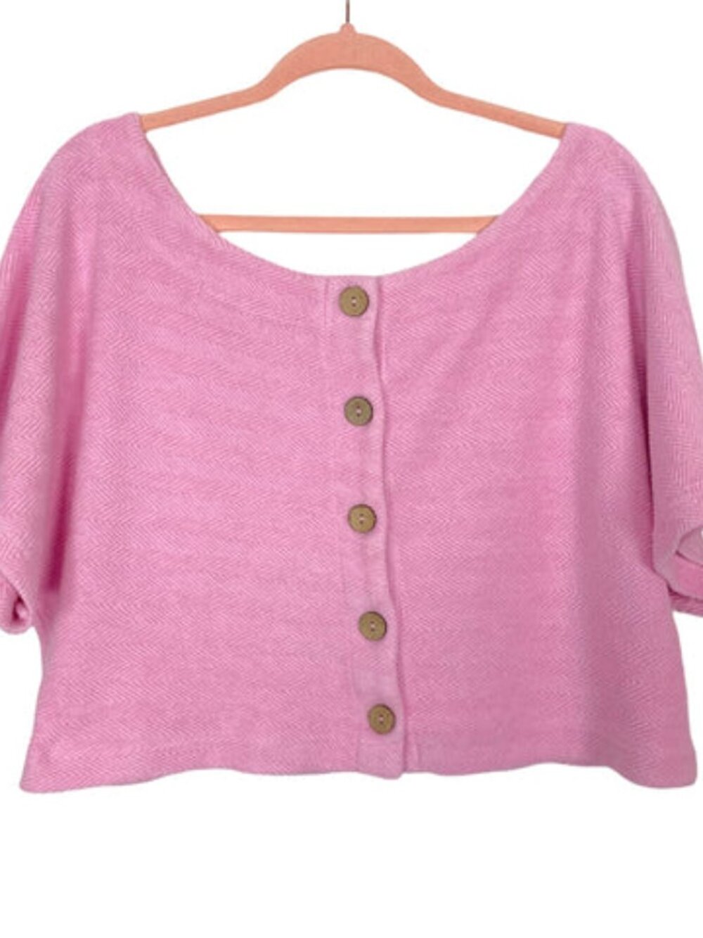ISO: Free People pink Changing Tides crop top